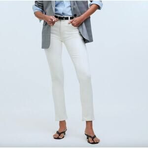 Madewell The Mid-Rise Perfect Vintage Jean Women's Size 27 Cream White NEW